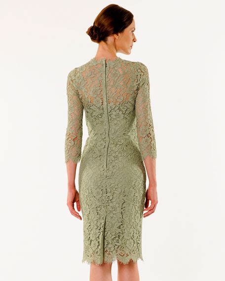 dolce gabbana 3 4 sleeve sheer lace bodice dress|net a Dolce & Gabbana dresses.